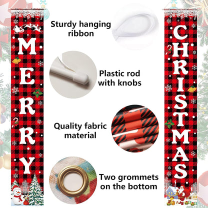 Merry Christmas Banner Juledekoration 182,9x30,5 cm