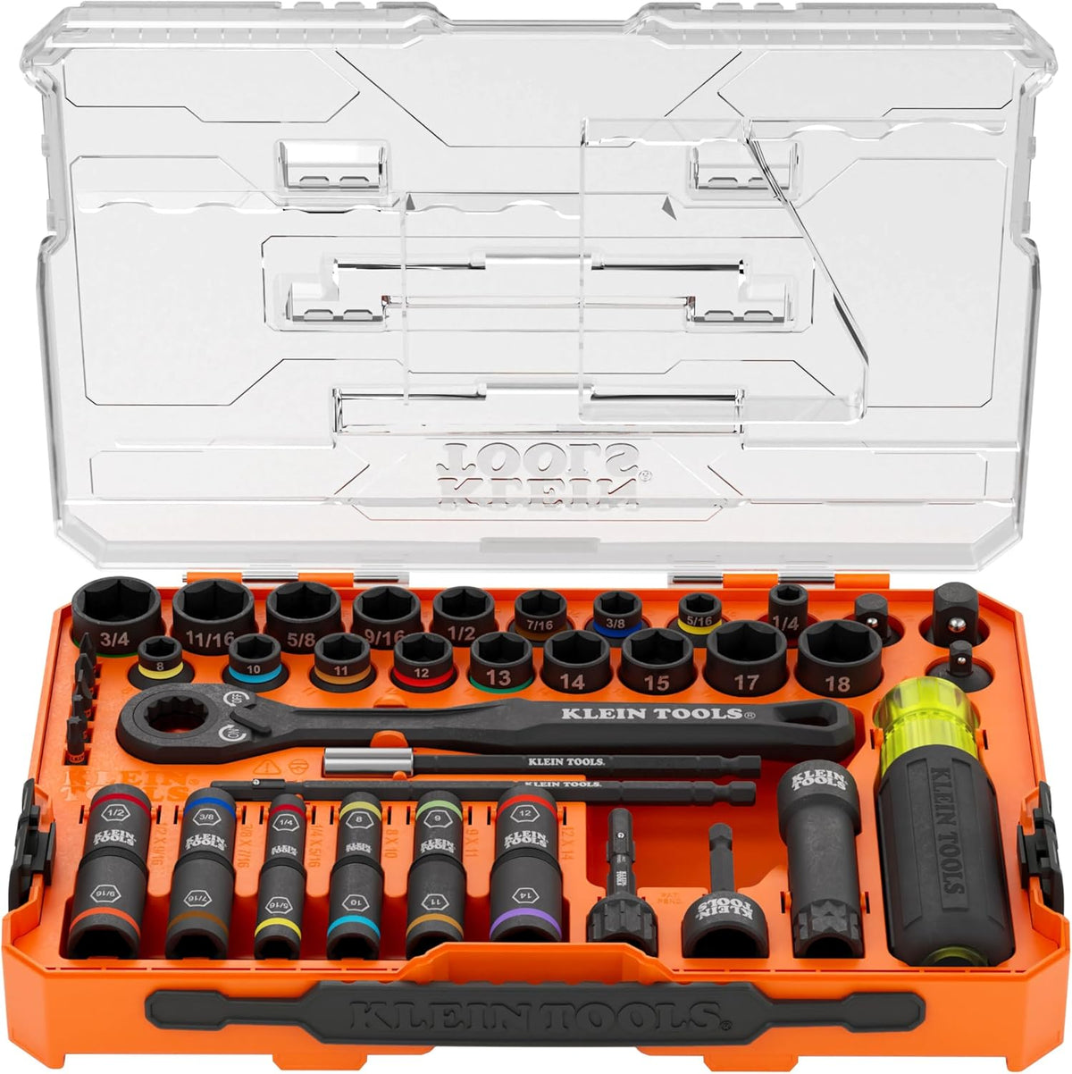 Klein Tools KNECT Gennemstikstopnøglesæt med Skralde 65500KNECT