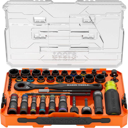 Klein Tools KNECT Gennemstikstopnøglesæt med Skralde 65500KNECT