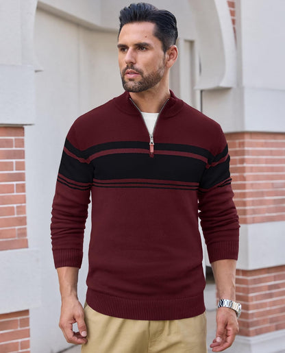 EKLENTSON Herre Striktrøje Quarter Zip EK-501