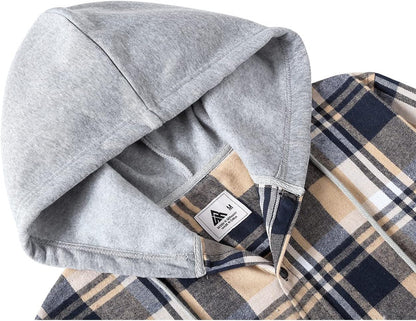 ZITY Herre Skjorte Flannel Hoodie Casual Langærmet