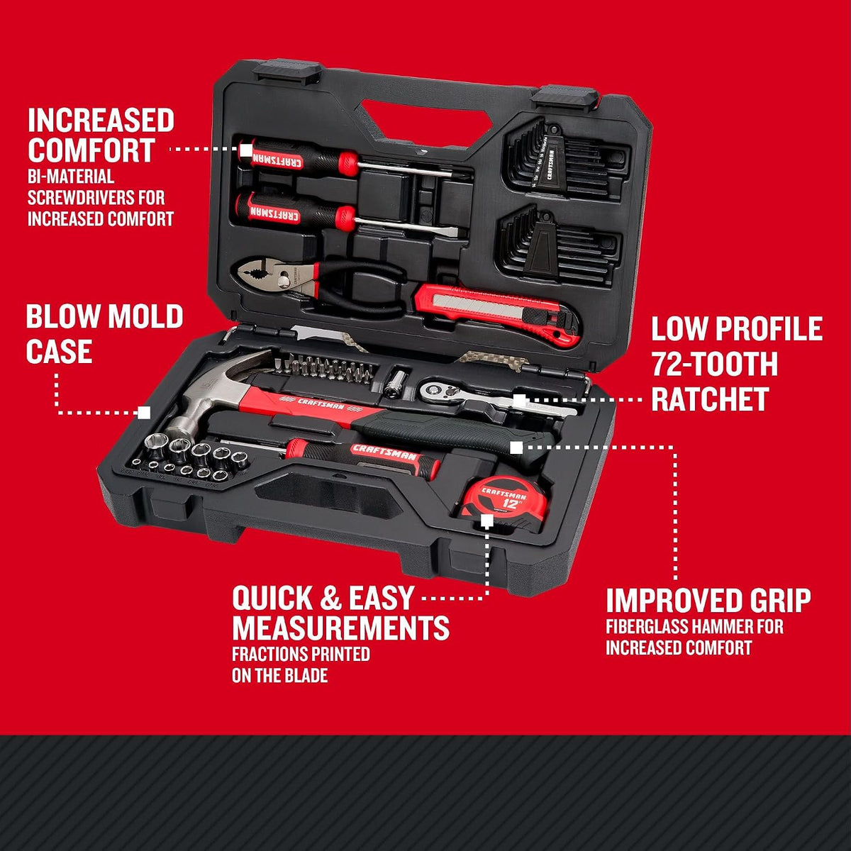 CRAFTSMAN Værktøjssæt Mekaniker Og Hjem 57 Dele CMMT99447