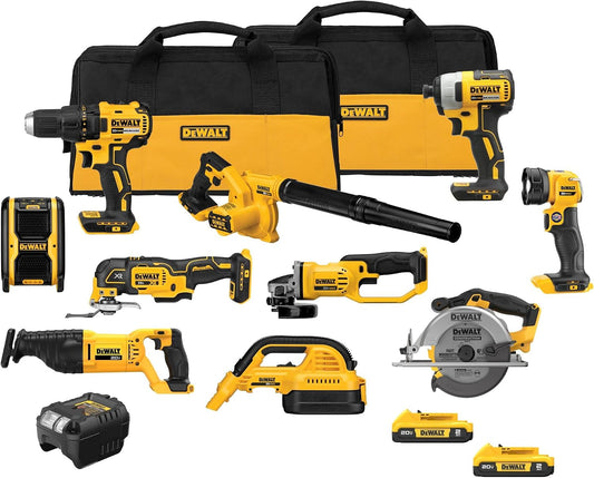 DEWALT Værktøjssæt Kulfri 10 Dele 20V MAX DCK1021D2