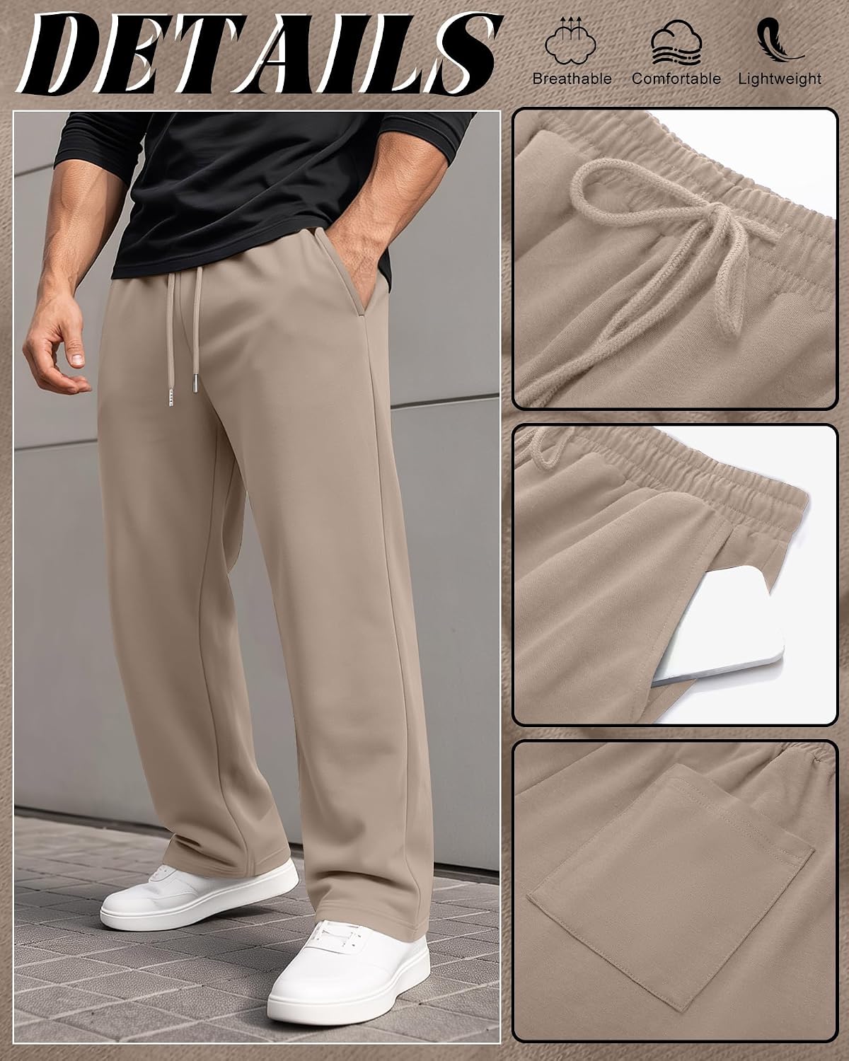 Neer Herre Sweatpants Baggy Letvægt 4-Pak DG-Neer-12674