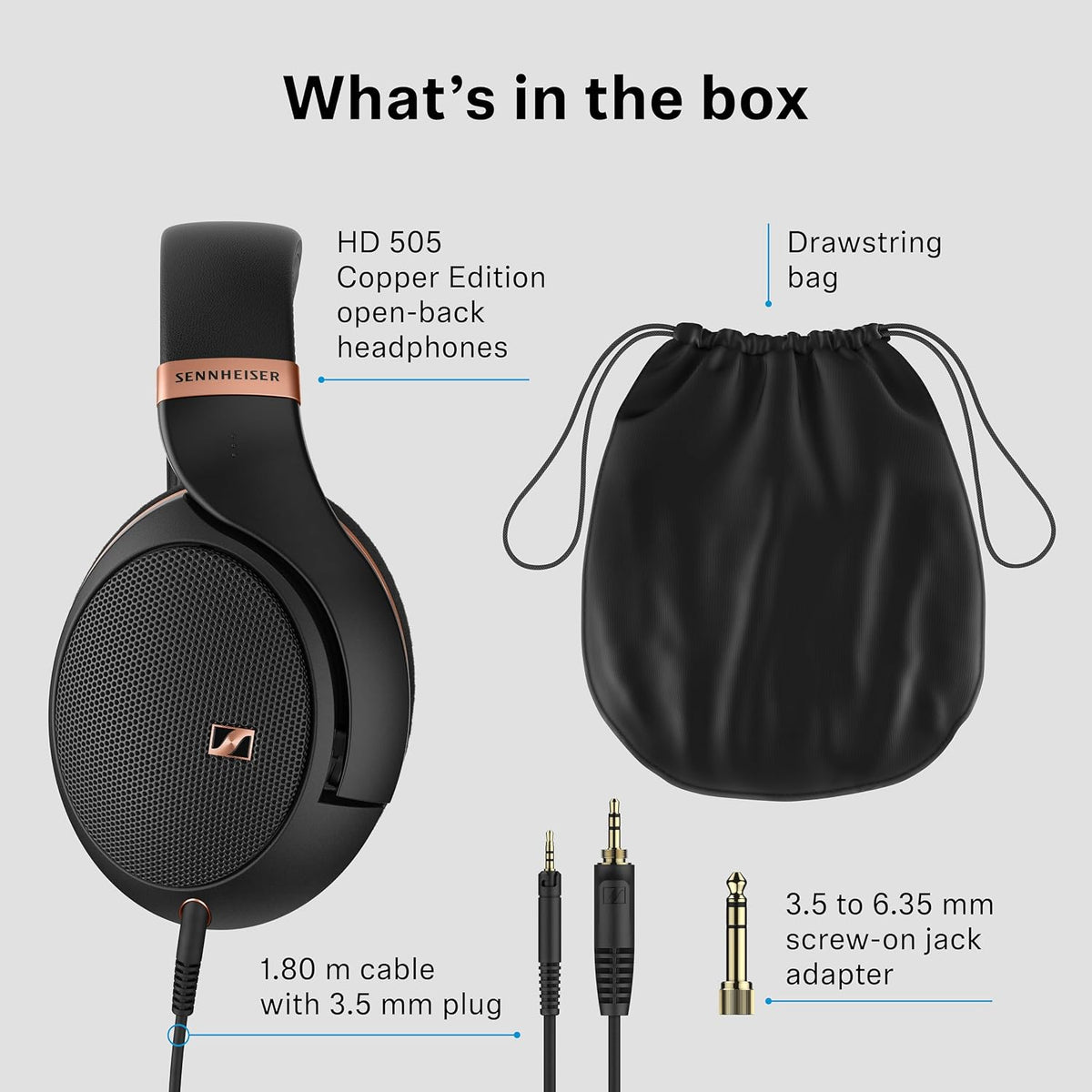 Sennheiser HD 505 Kablede Over-Ear Hovedtelefoner HD 505