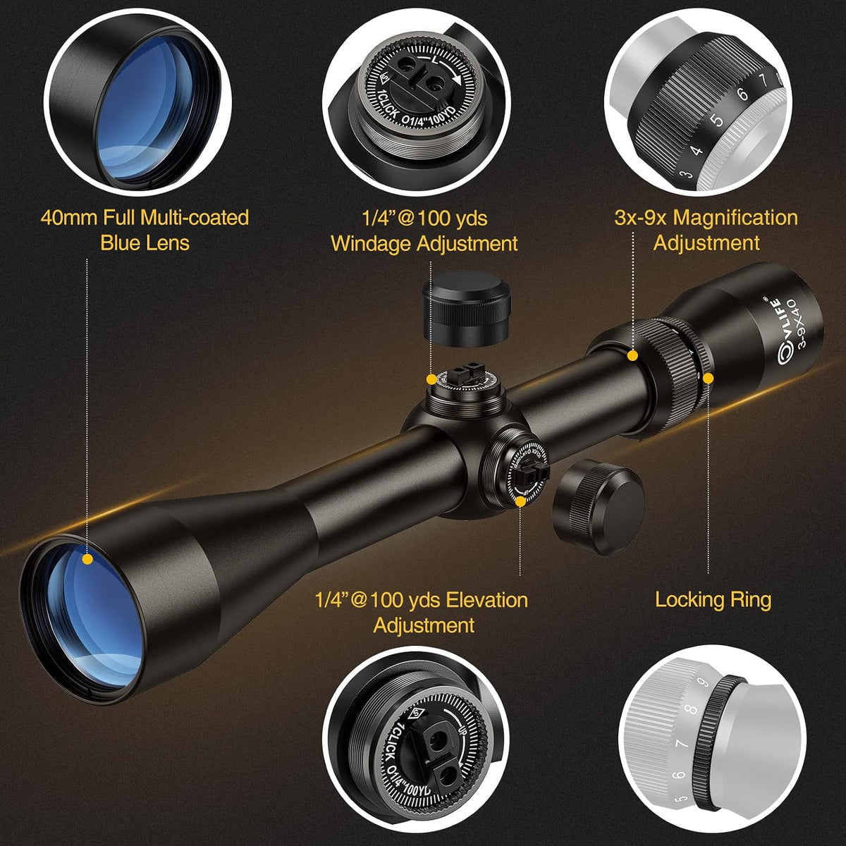 CVLIFE Kikkertsigte R4 Reticle RR-40-RE-FL-11