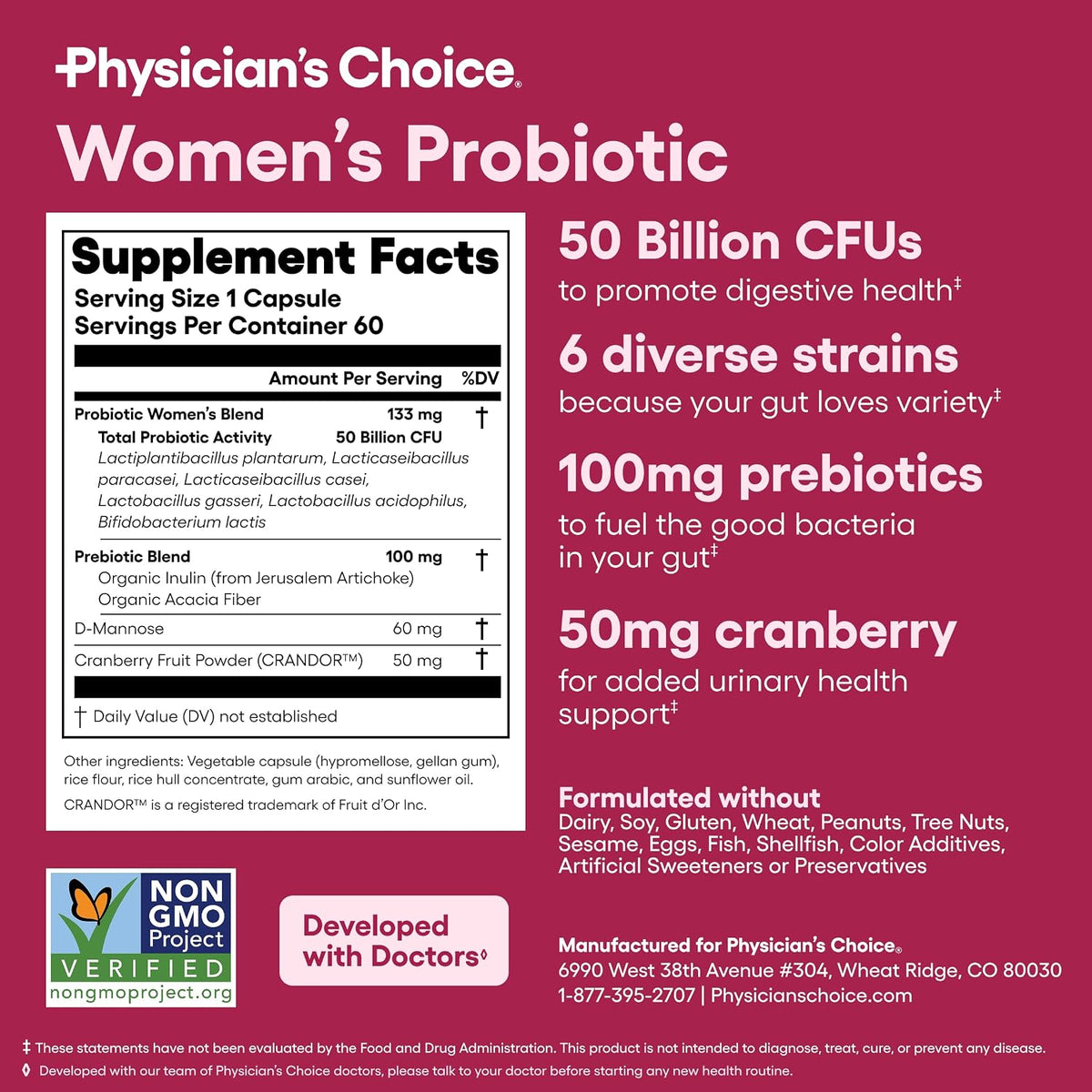 Physician's CHOICE Mælkesyrebakterier til Kvinder