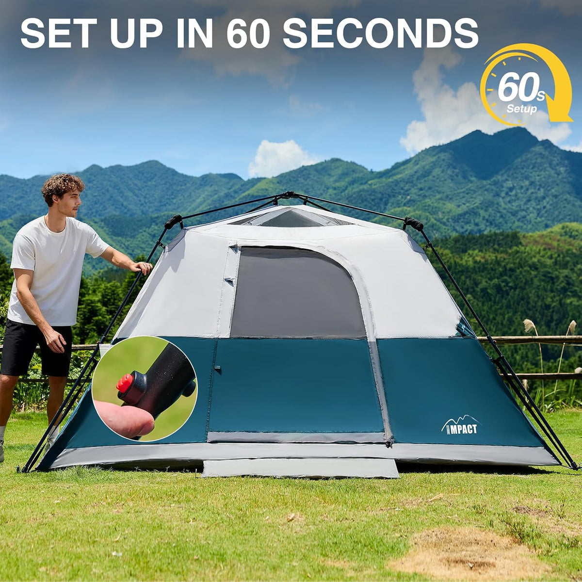 LEISURE IMPACT Camping Telt 6 Personer 80452-3