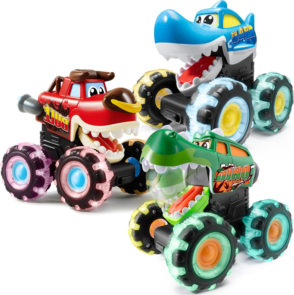 JOYIN Glow Rover Monster Truck Biler 3-Pak 51001