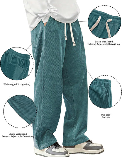 Hidkat Herre Fløjlsbukser Afslappede Sweatpants K1166