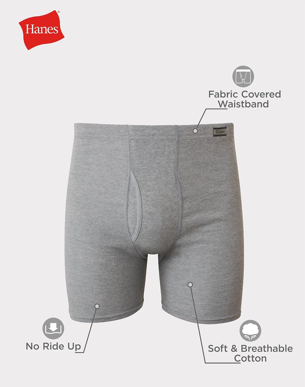 Hanes Herre Underbukser Tagless ComfortSoft 6-Pak 7460P6