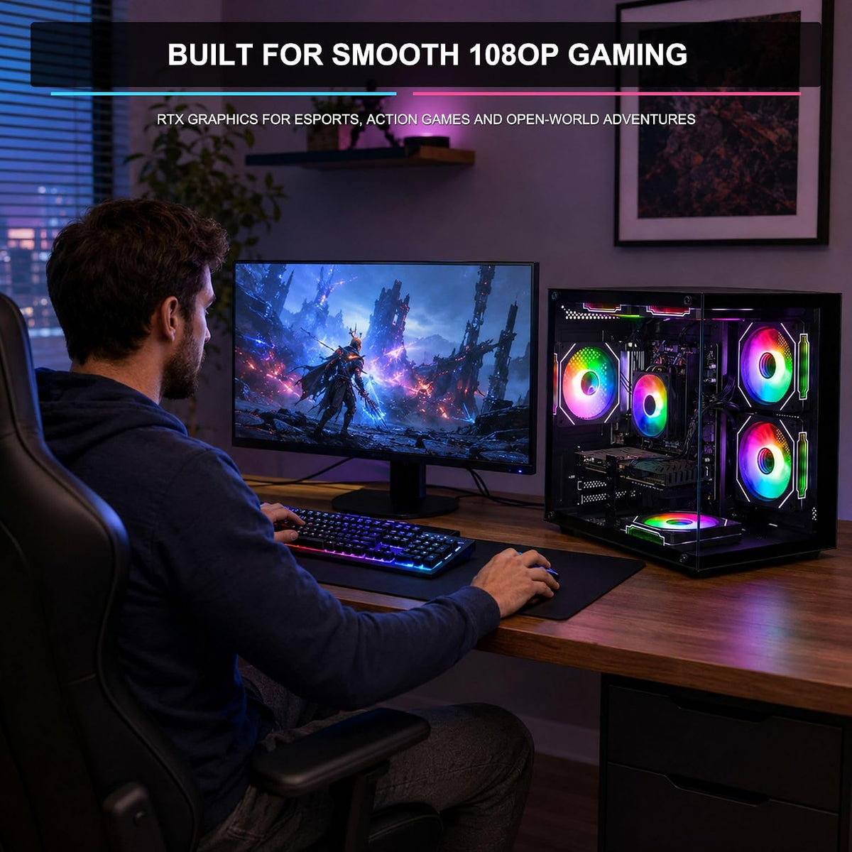 Gaming PC AMD Ryzen 5 5500 RTX 3060 Ti