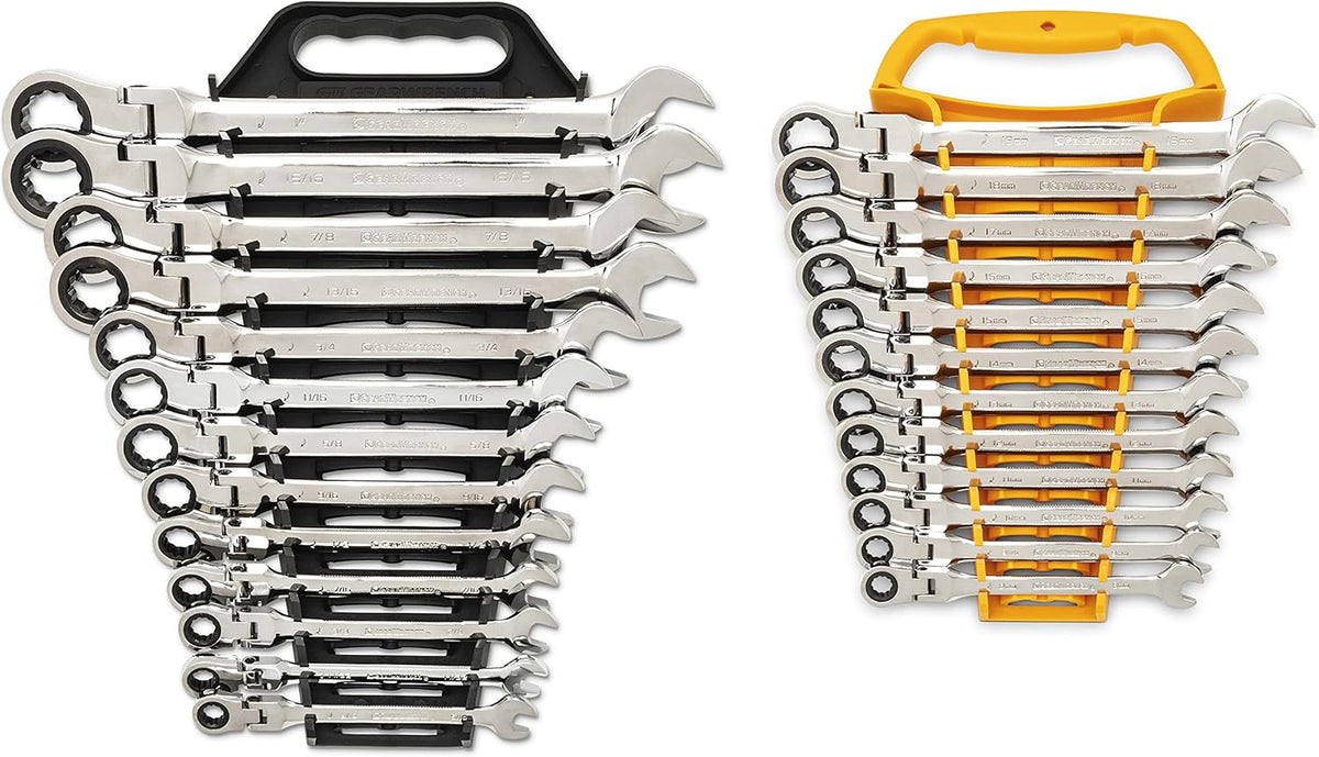 GEARWRENCH Skrallenøglesæt Flex Kombination SAE/MM 86730