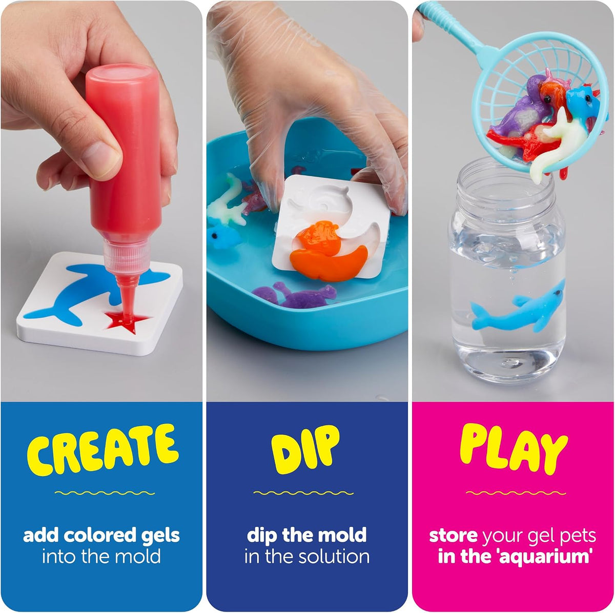 Dan&Darci Magic Gel Water Pets Sæt Squishy Maker DD-124