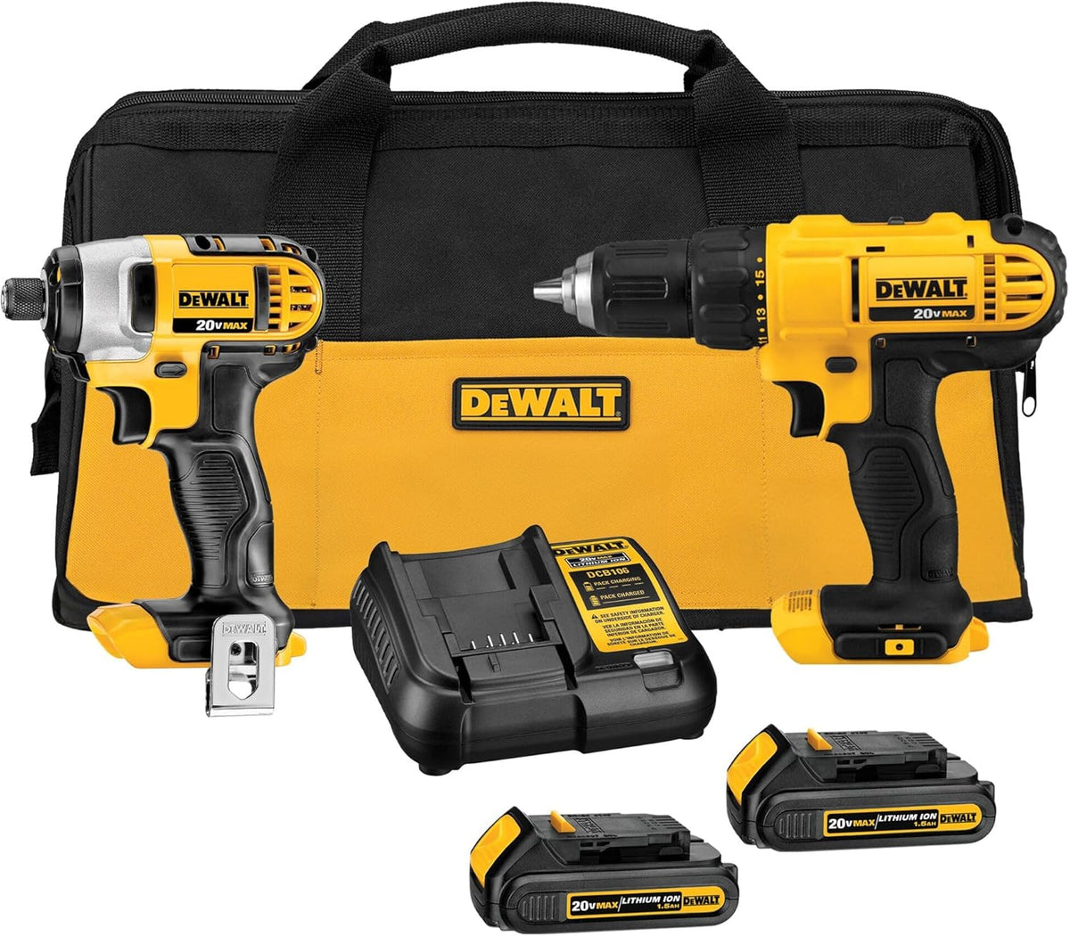 DEWALT Boremaskine og Slagskruetrækker 20V MAX DCK240C2