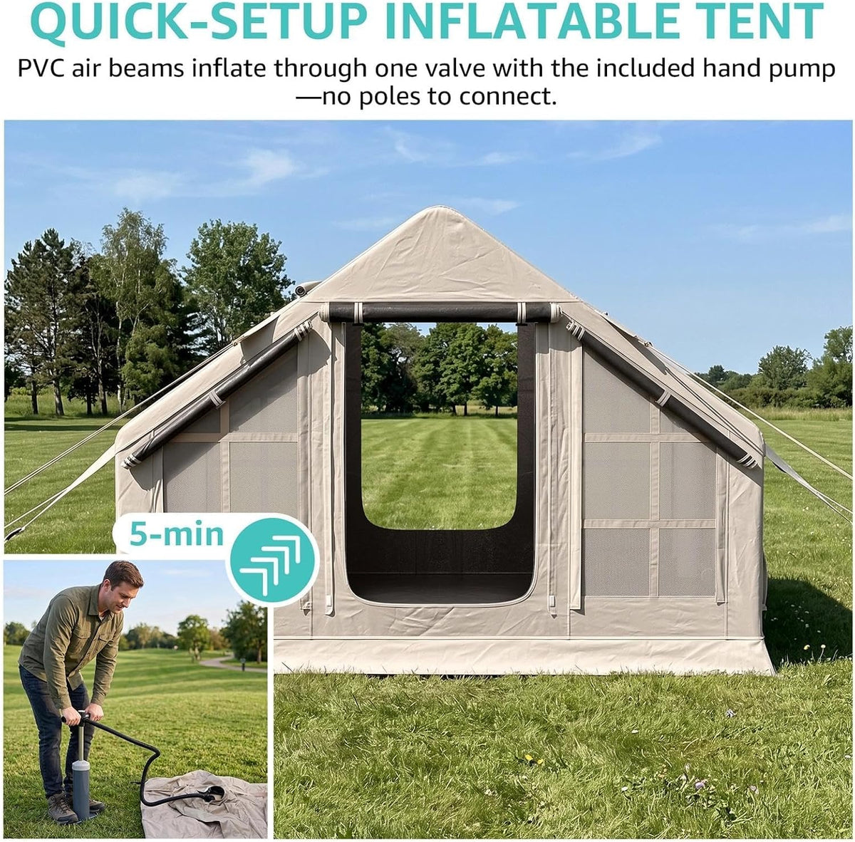 KAI-ROAD Oppusteligt Camping Telt 6 Personer IT-S68-01