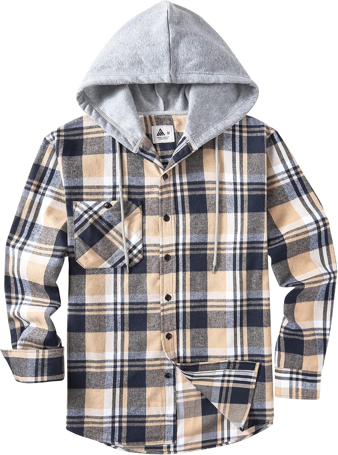ZITY Herre Skjorte Flannel Hoodie Casual Langærmet