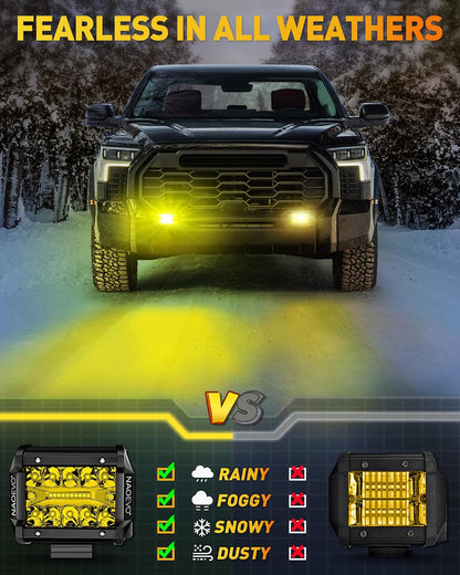 NAOEVO LED Pods Arbejdslygter 10.2 cm 2 Stk.