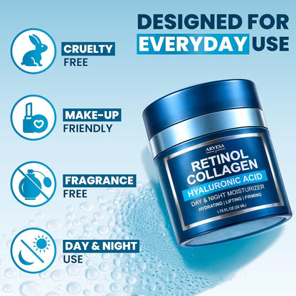 Arvesa Retinol Cream Ansigtscreme Fugtighedscreme 50g RCQ-1