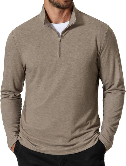 COOFANDY Herre Sweatshirt Quarter Zip Mock Neck