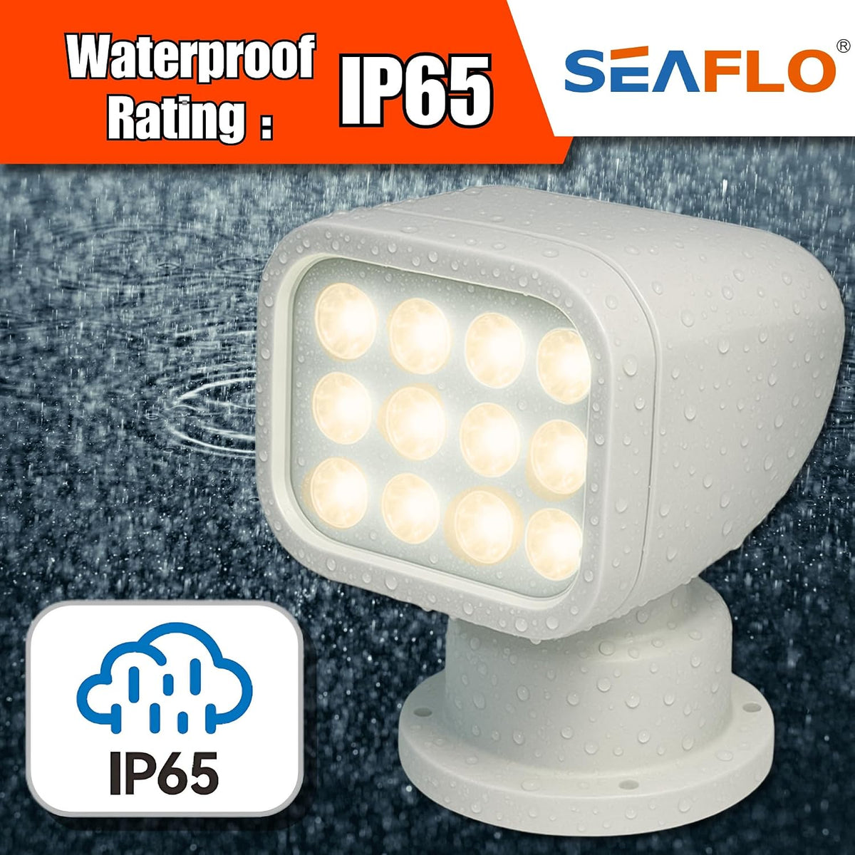 SEAFLO 360° LED Bådprojektør 10-30V SFSL-2700Y-02W