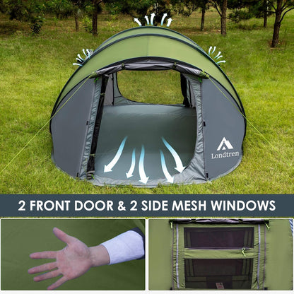 Londtren Pop-up Camping Telt 4 Personer GETIEN-Y-0307-41