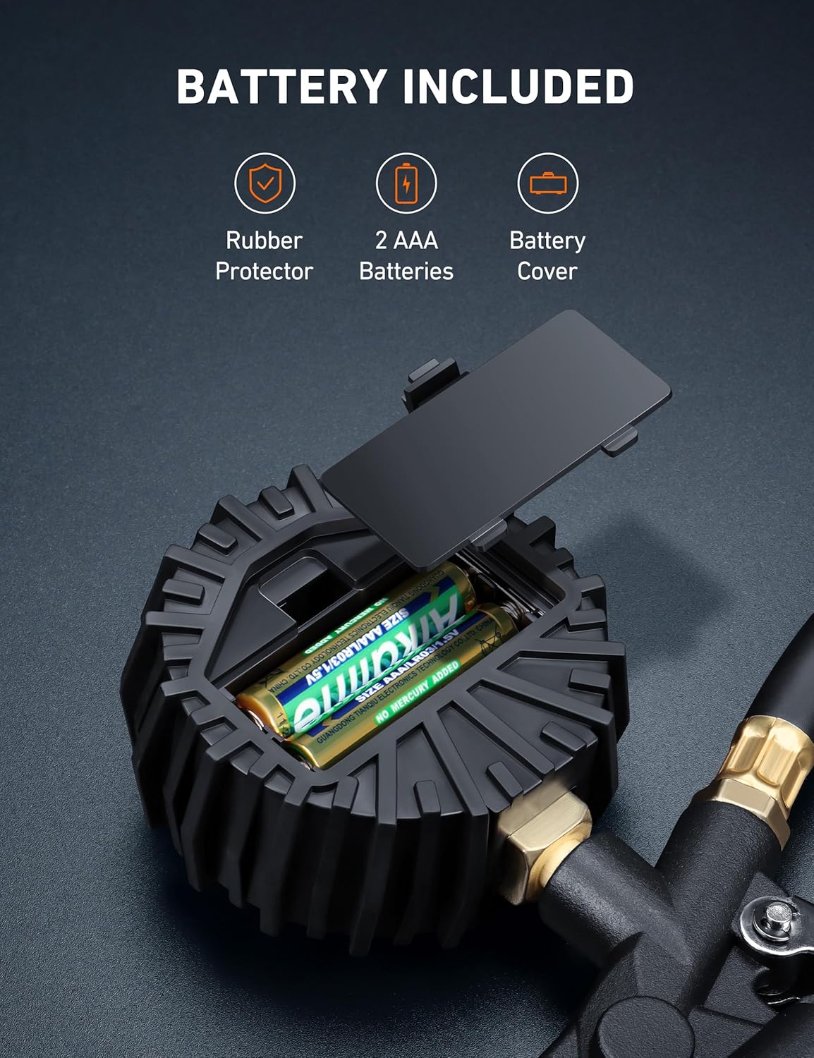 AstroAI Digital Dæktryksmåler Med Pumpepistol 250PSI-M