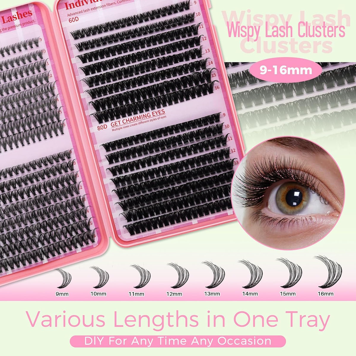 RITALASH Lash Clusters Kit Kunstige Øjenvipper til Kvinder