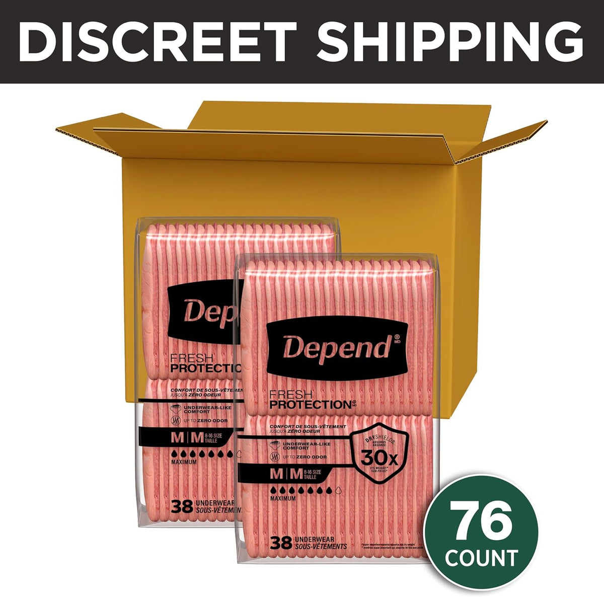 Depend Fresh Protection Inkontinensunderbukser til Kvinder