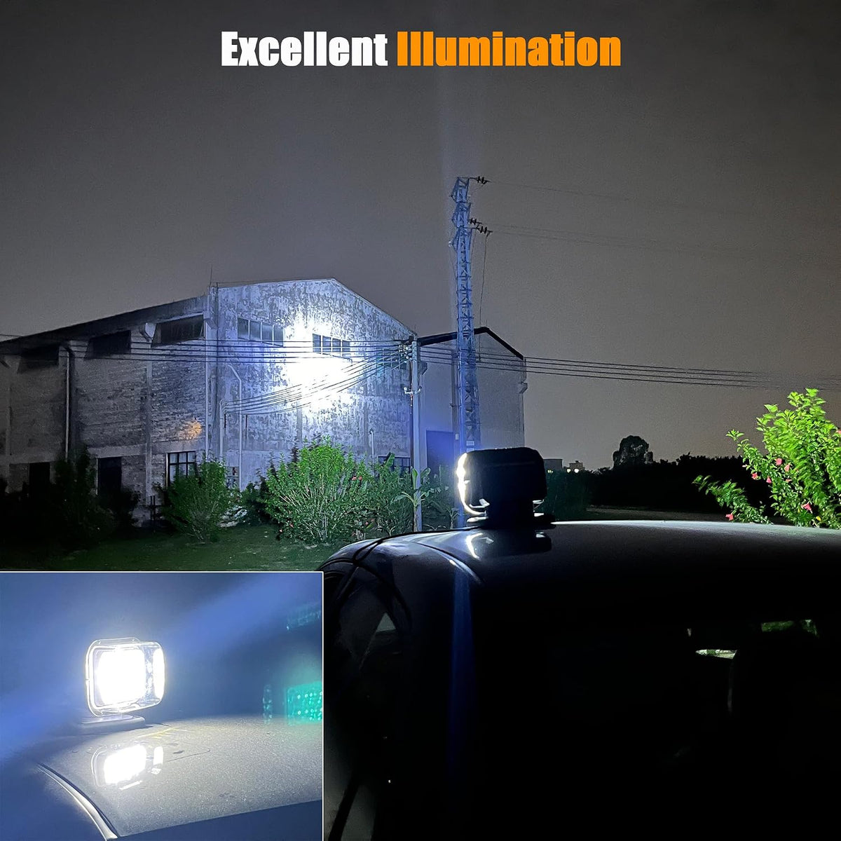 LuxBang Fjernbetjent 360° LED Søgelys til Båd og Lastbil 12V-24V 50W