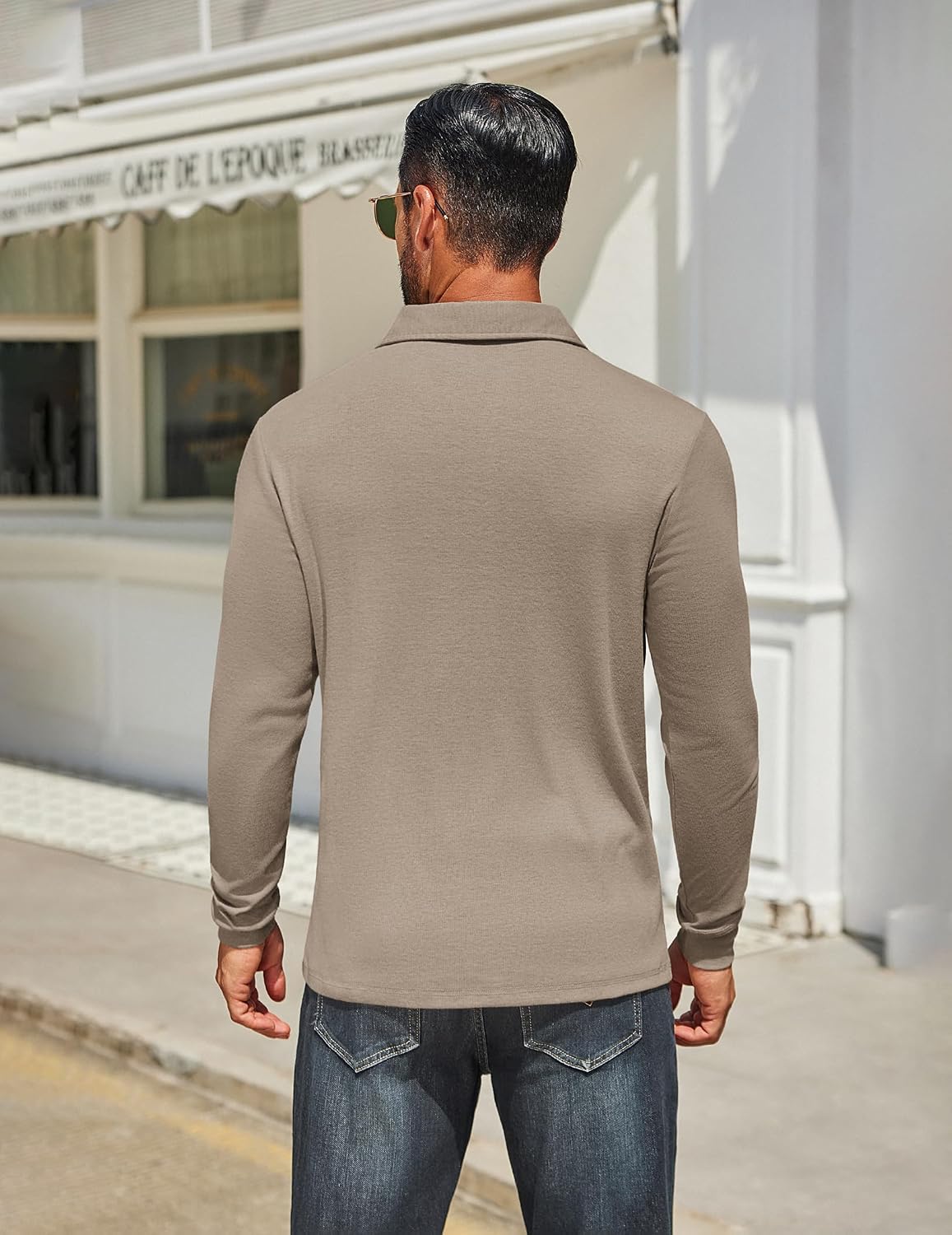 COOFANDY Herre Poloshirt Langærmet Klassisk Ztj010131