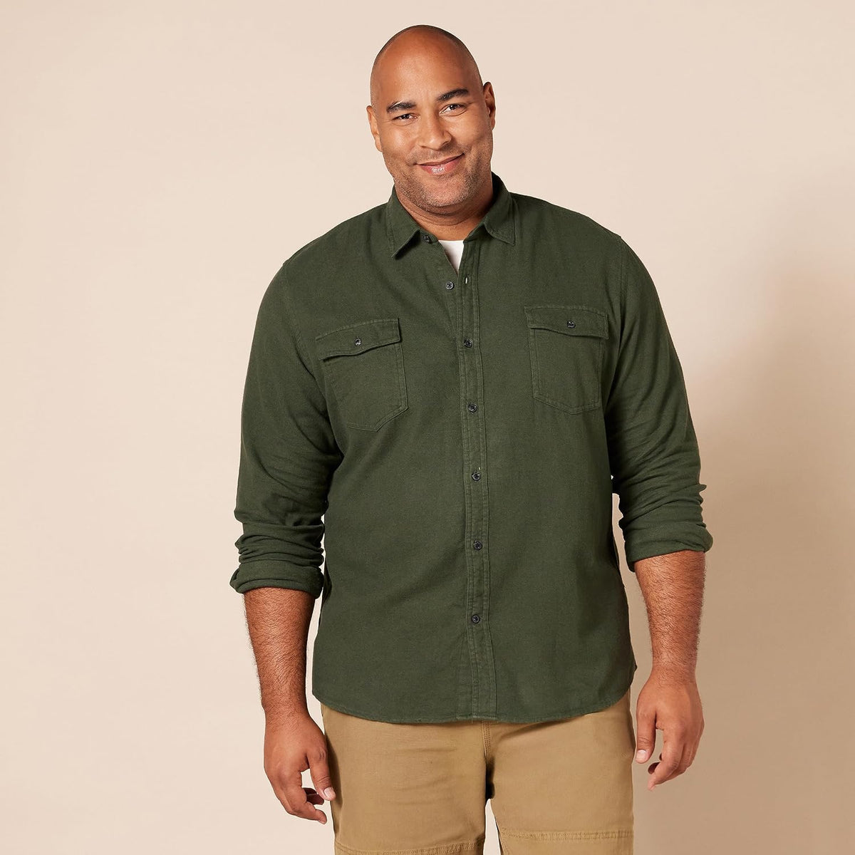 Amazon Essentials Herre Skjorte Flannel Langærmet MAE25001FL18
