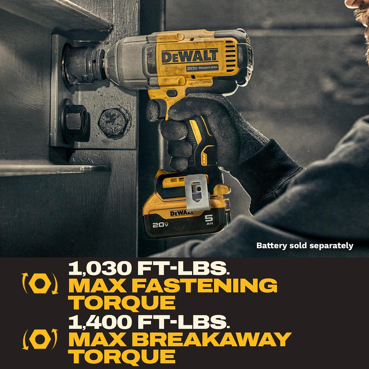 DEWALT XR Slagnøgle Kulfri 4 Hastigheder 20V MAX DCF900B