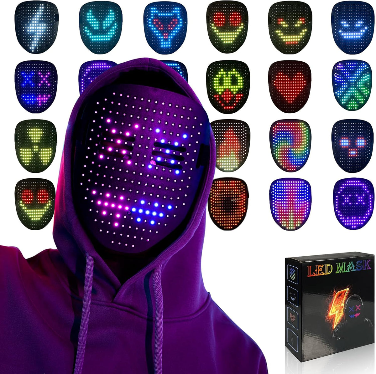 MOYACA LED Maske med Bevægelsessensor MOYACAM01