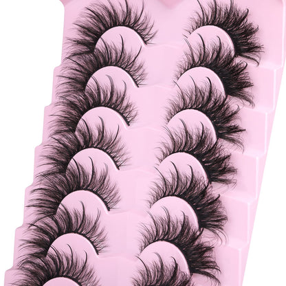 Kiromiro Wispy Faux Mink Kunstige Øjenvipper til Kvinder 20mm