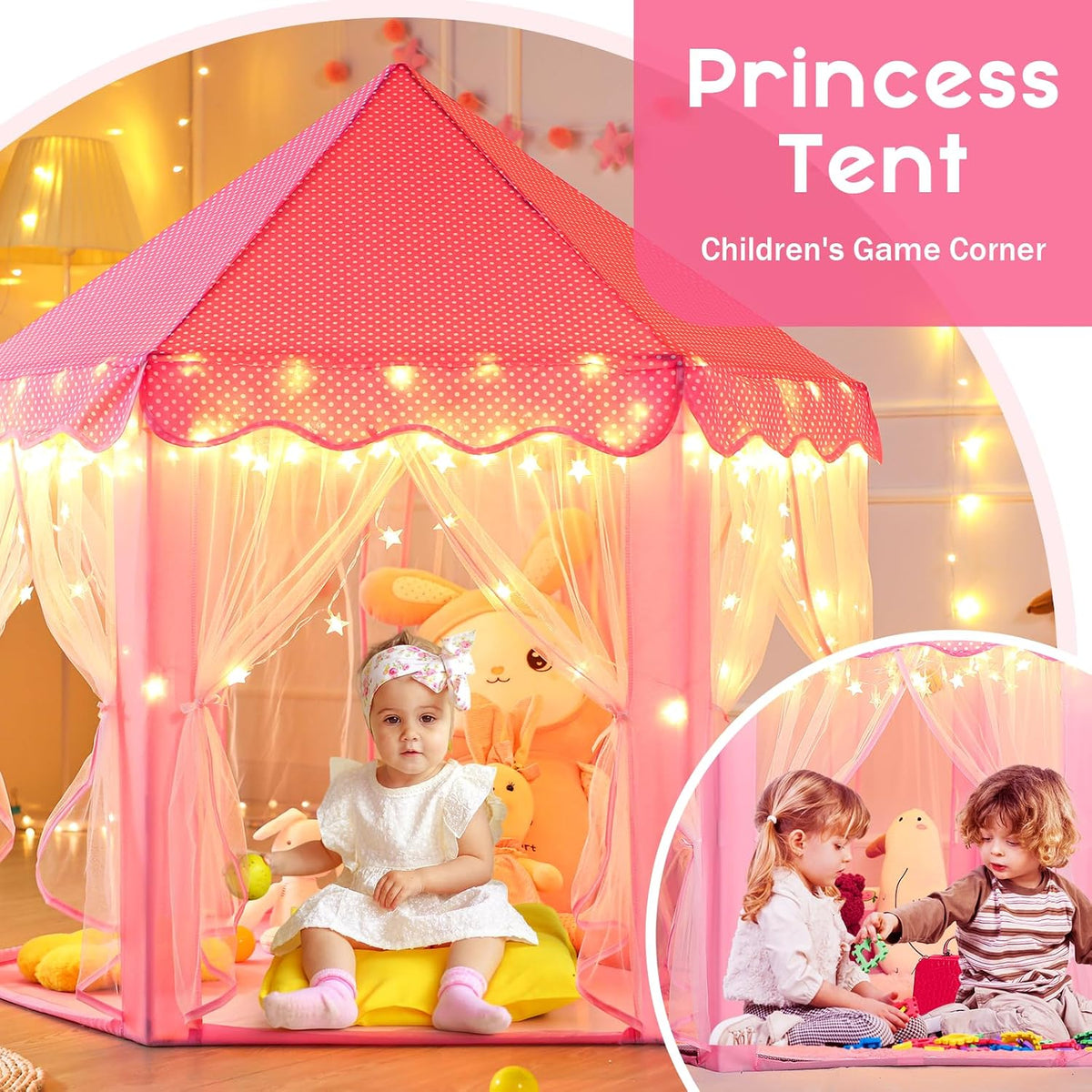 Monobeach Prinsesse Legetelt til Børn PT-03-1110
