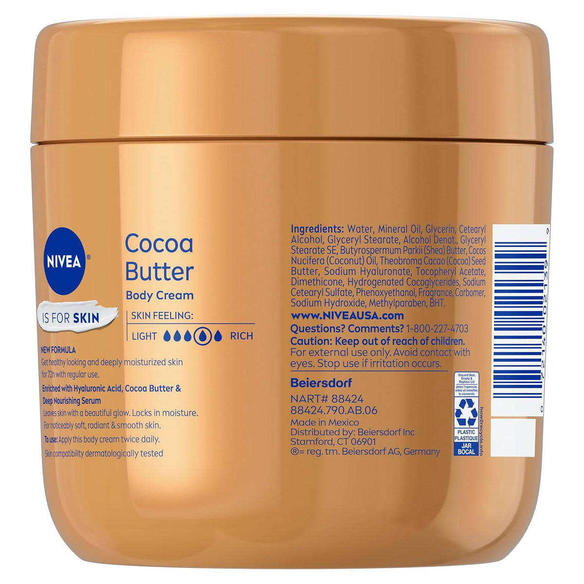 NIVEA Cocoa Butter Body Cream Kropscreme 473ml 072140021399