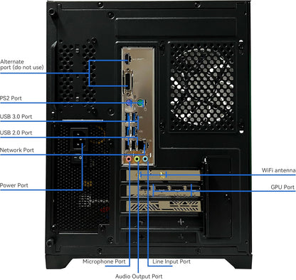 YAWYORE Ryzen 7 5700X RTX 5060 Gaming PC MX570