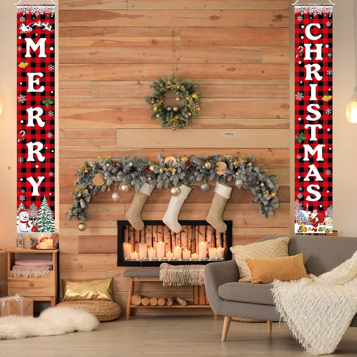 Merry Christmas Banner Juledekoration 182,9x30,5 cm