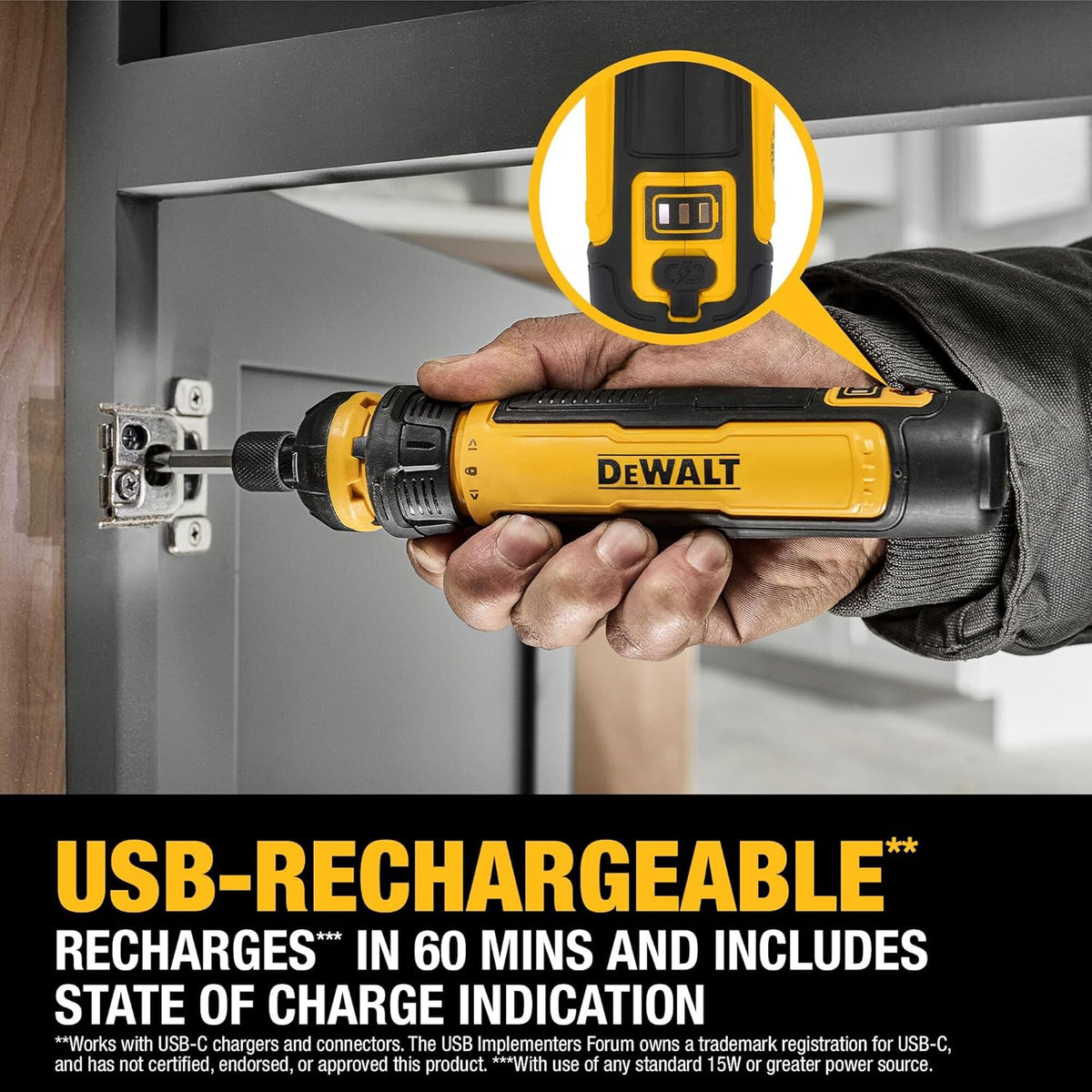 DEWALT Batteridrevet Skruetrækker 4V med 12 Bits DWHT66719