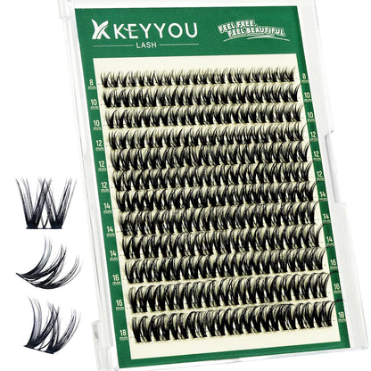 KEYYOU Flora Lash Clusters Kunstige Øjenvipper til Kvinder F01