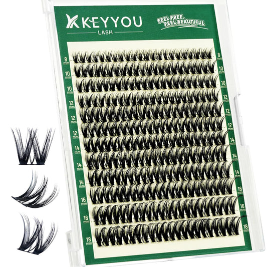 KEYYOU Flora Lash Clusters Kunstige Øjenvipper til Kvinder F01