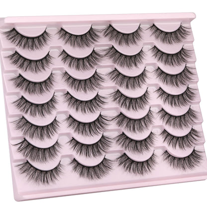 Kiromiro Wispy Faux Mink Kunstige Øjenvipper til Kvinder 14mm 14 Par