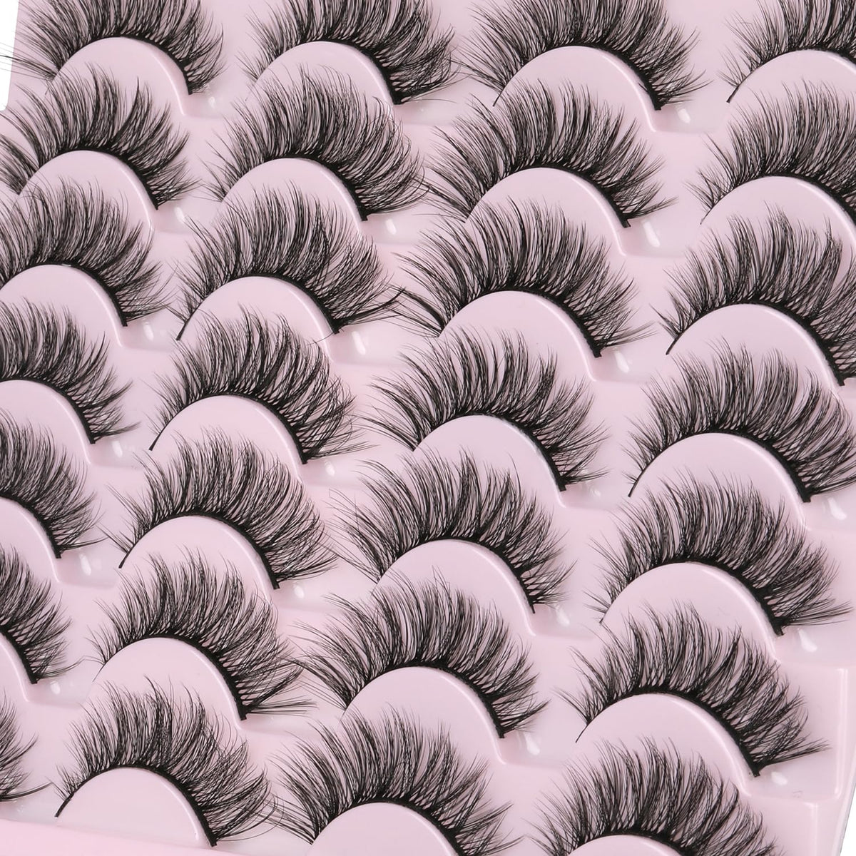 Kiromiro Wispy Faux Mink Kunstige Øjenvipper til Kvinder 14mm 14 Par