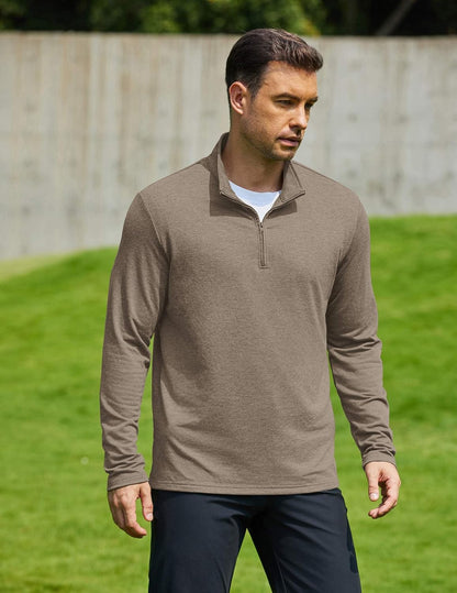 COOFANDY Herre Sweatshirt Quarter Zip Mock Neck