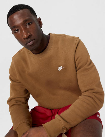 Nike Herre Sweatshirt Club Fleece Crew