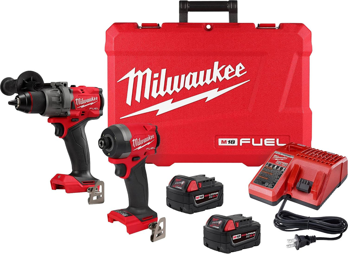 Milwaukee M18 FUEL Boremaskine og Slagskruetrækker Sæt 3697-22