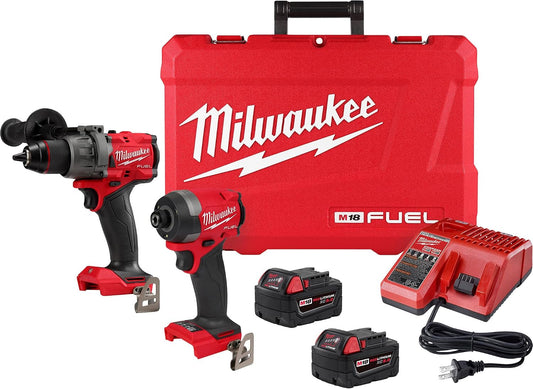Milwaukee M18 FUEL Boremaskine og Slagskruetrækker Sæt 3697-22