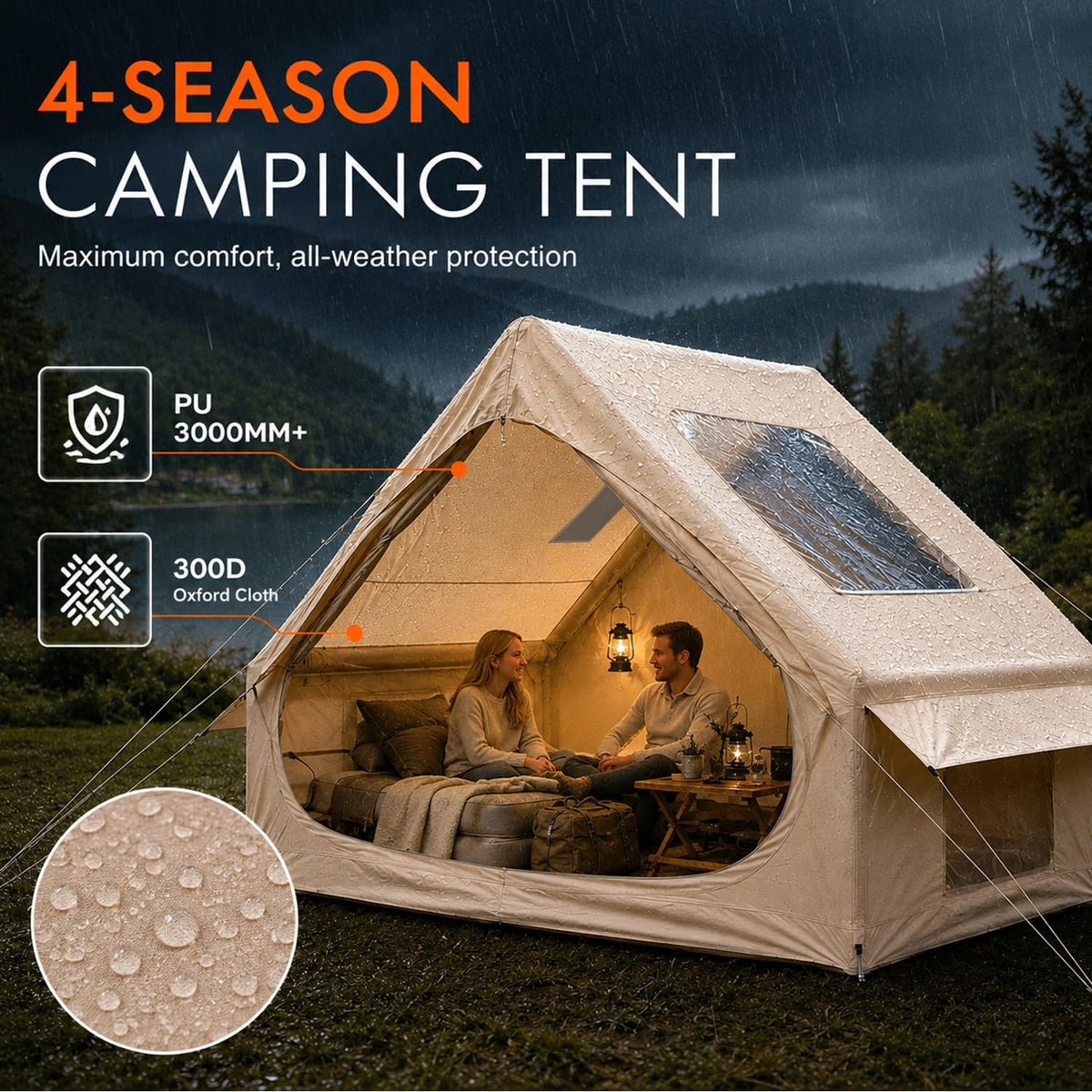 Al waha Al zhabia Oppusteligt Camping Telt 4 Personer OUD-ITC-0001-00