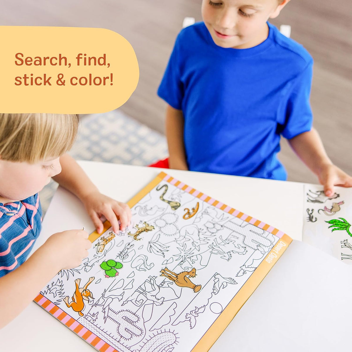 Melissa & Doug Find & Sæt Klistermærkebog Dyr 30152